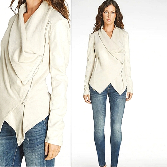 Blank NYC Jackets & Blazers - Blank NYC Private Practice draped front Jacket mixed media size Medium